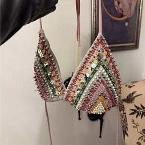 VS Beaded Triangle Bikini Top